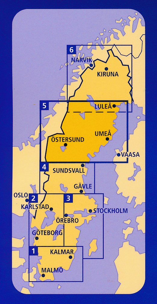 Wegenkaart landkaart 5 Noord Zweden Kümmerly & Frey 9783259012659 Reisboekwinkel De Zwerver